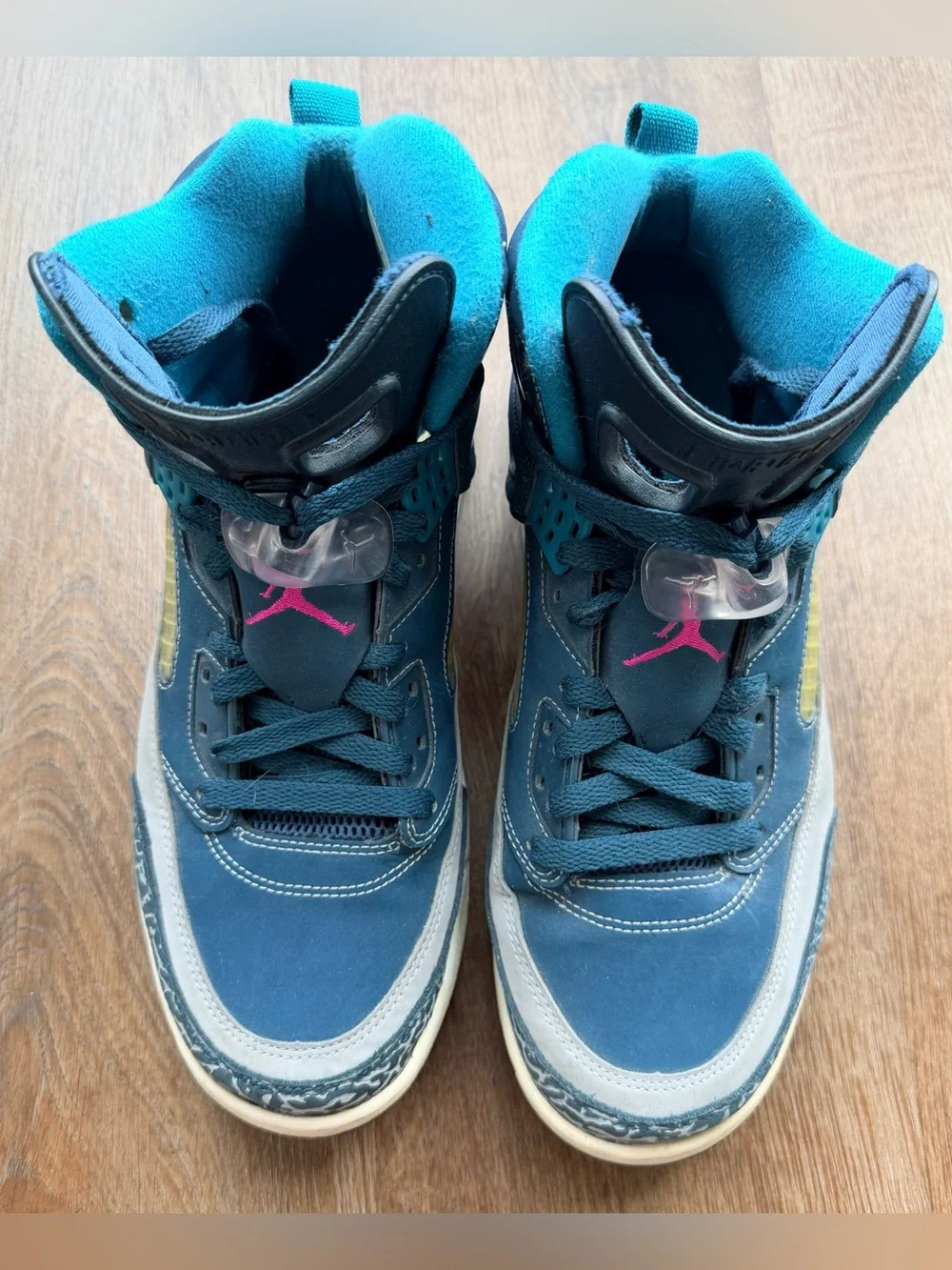 NIKE JORDAN | Spizike Space Blue | Elephant Print High Tops | Retro Shoes